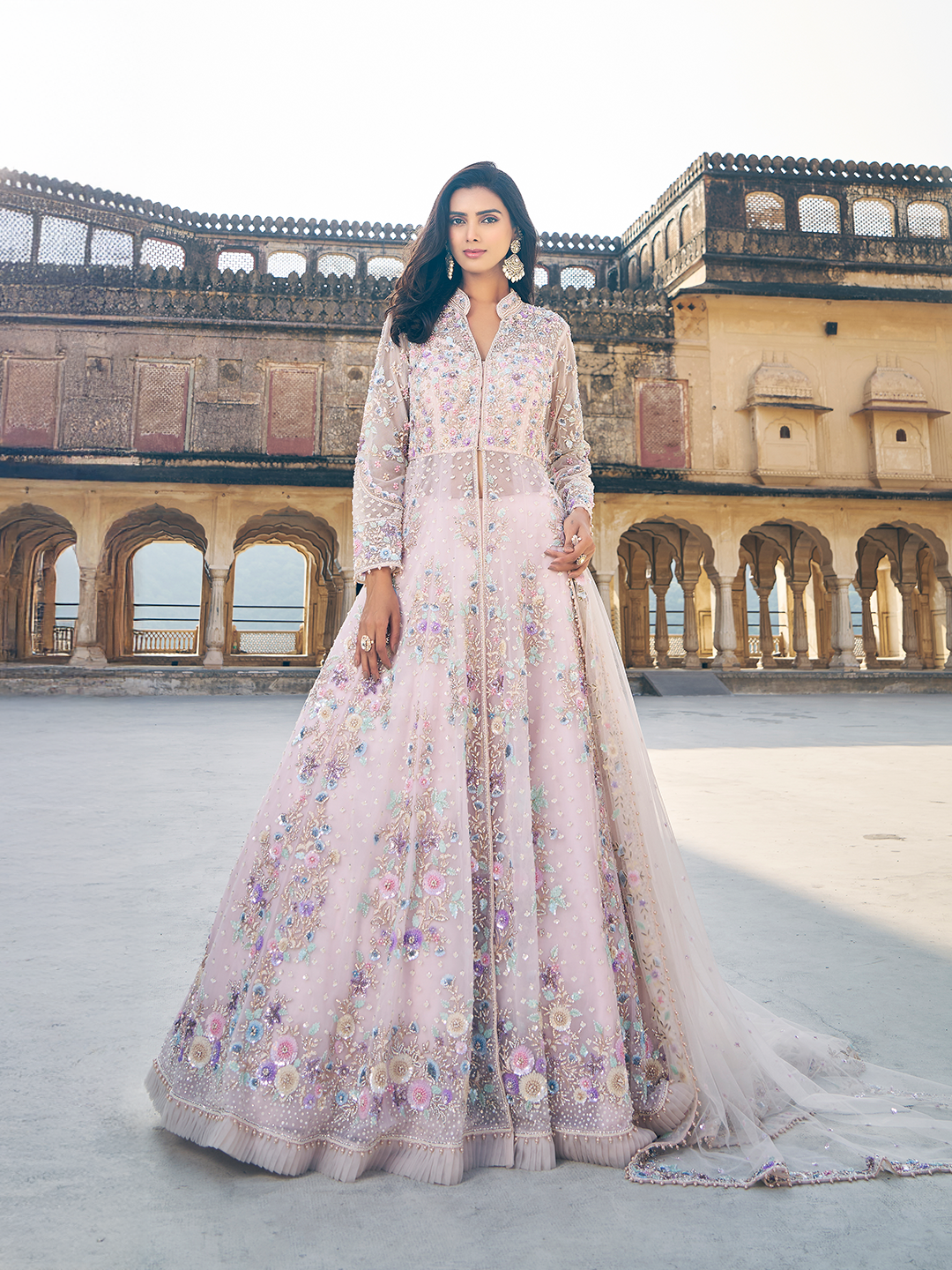 Pink Indo-Fusion Lehenga