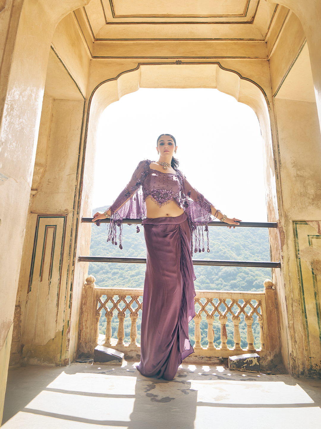 Lavender Silk Indo-Fusion Set