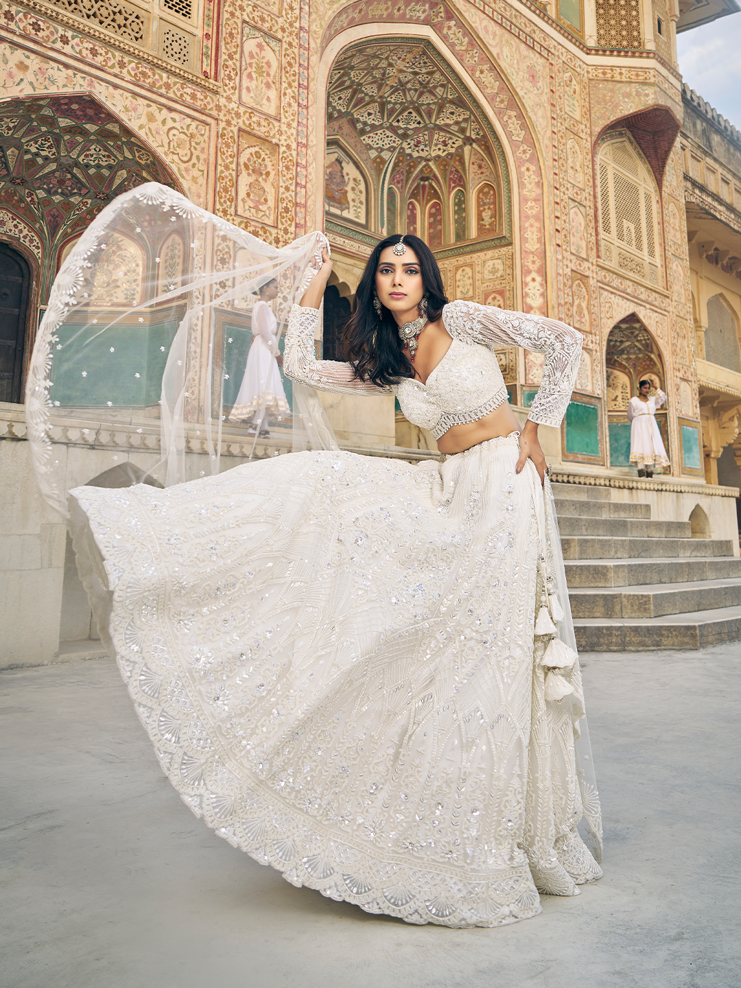 Off-White Bridal Lehenga