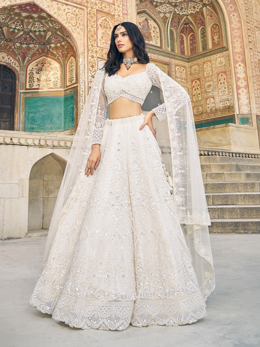 Off-White Bridal Lehenga