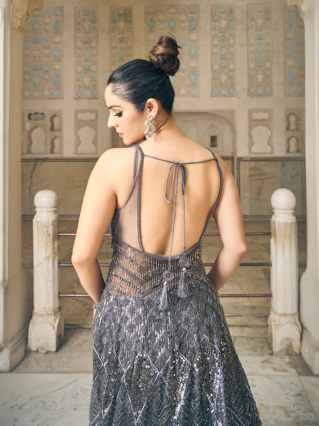 Grey Bridal Gown