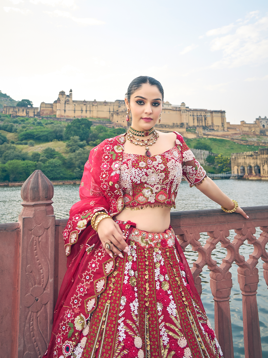 Red Bridal Lehenga